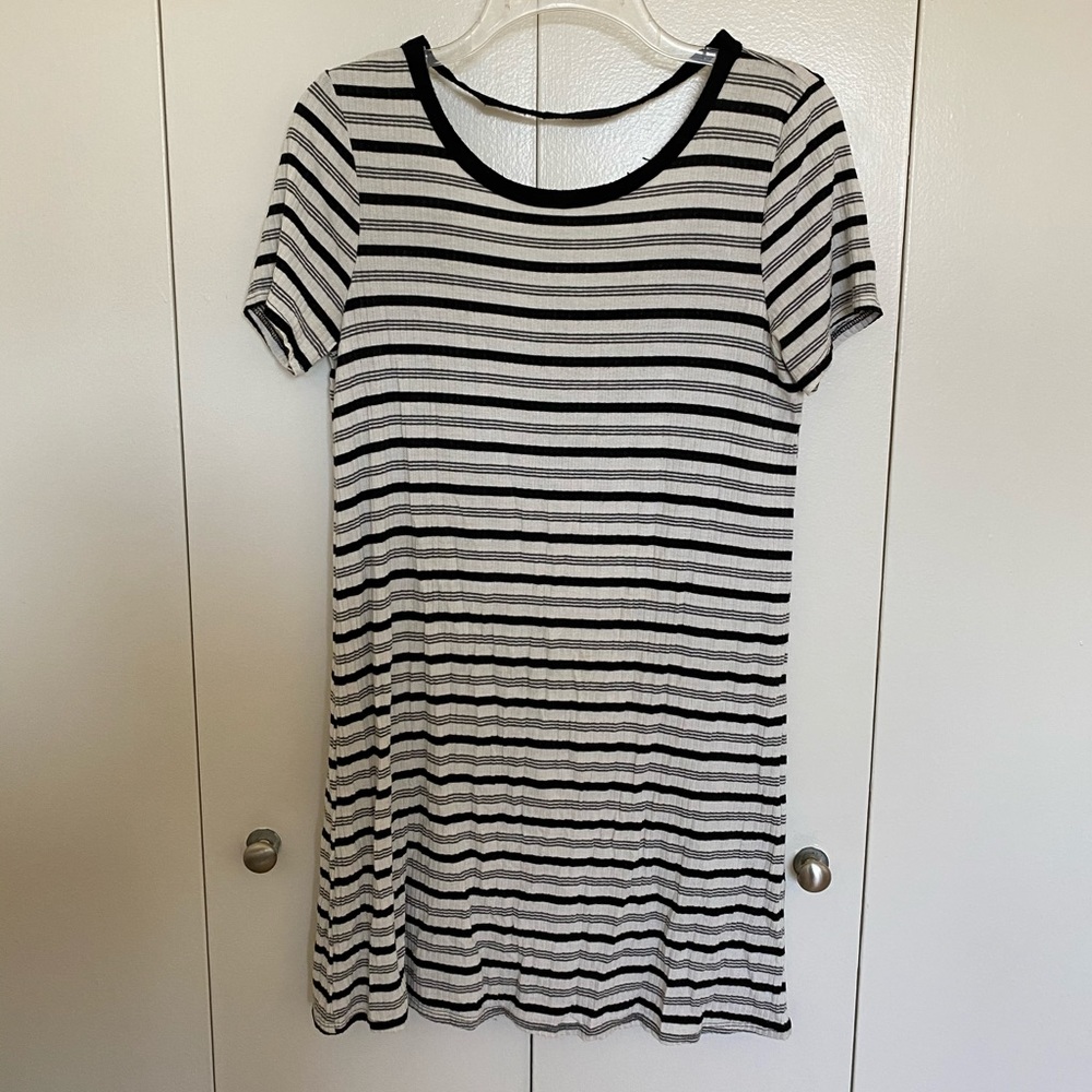 Mini dress with exposed back